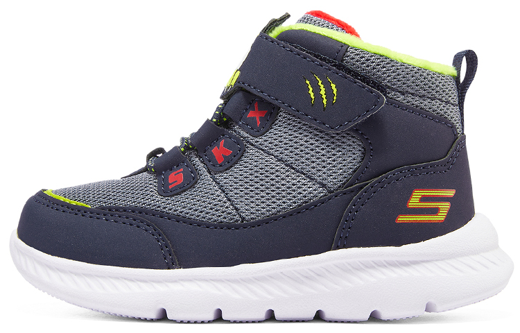 (Youth) Skechers Microspec Zovox Blended Velcro Shoes 'Navy Grey' 407307N-NVLM