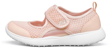 (Youth) Skechers Microstrides 'Light Pink Mary Jane' 302513L-LTPK (Youth) Skechers Microstrides 'Light Pink Mary Jane' 302513L-LTPK