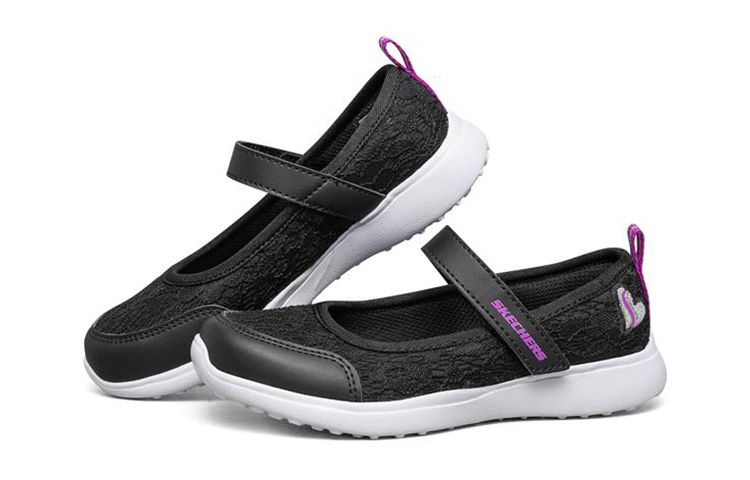 Lookbook (Youth) Skechers Microstrides 'Mary Jane Black' 302075L-BLK