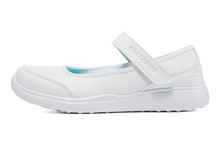 (Youth) Skechers Microstrides 'Mary Jane White' 302606L-WHT