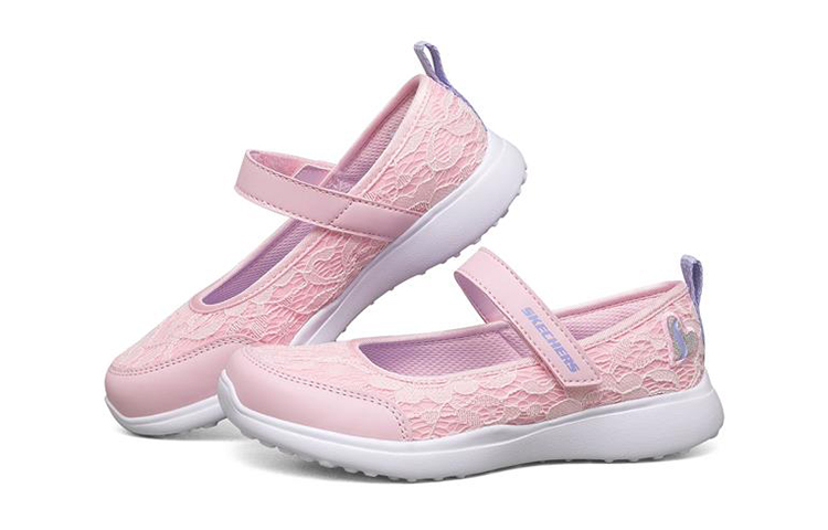 Lookbook (Youth) Skechers Microstrides 'Pink Mary Jane' 302075L-PNK