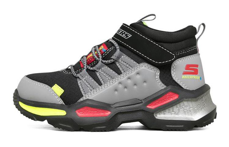 (Youth) Skechers Mid-Top Sneaker 'Grey Black' 403670L-GYBK