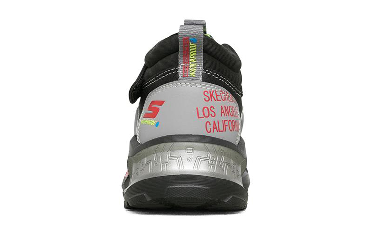 Shop (Youth) Skechers Mid-Top Sneaker 'Grey Black' 403670L-GYBK