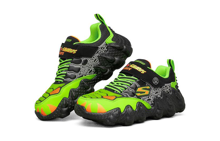 Lookbook (Youth) Skechers Mighty Claws 'Black Green' 400110L-BKLM