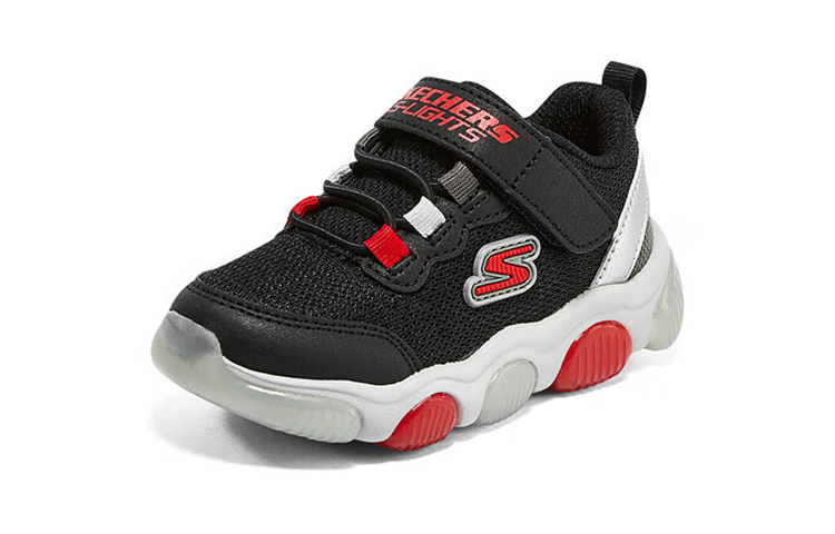 Order (JR) Sneaker Skechers Mighty Glow ''Noir Rouge''. 402040N-BKRD