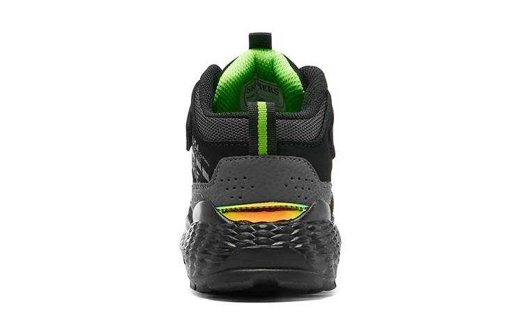 Shop 大童 Skechers Monster 高筒 兒童跑步鞋 黑綠