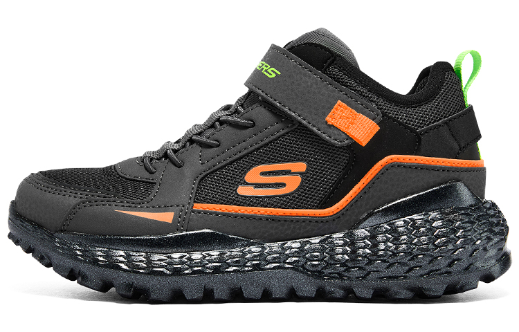 (Youth) Skechers Monster 'Grey Black Orange' 405213L-CCBK