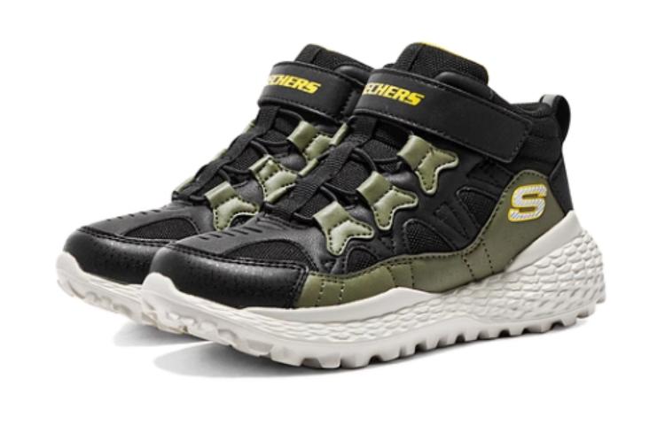 Lookbook (JR) Skechers 怪兽运动鞋 '橄榄绿白黑' 405229L-BKOL