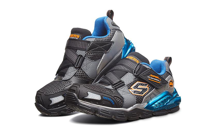 Lookbook (Youth) Skechers Orbiters 'Black Blue Light-Up' 90590L-BKRY