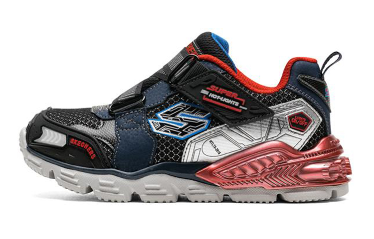 (Youth) Skechers Orbiters 'Blue Red Lights' 90590L-NVRD