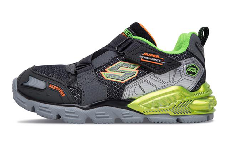 (Youth) Skechers Orbiters 'Grey Green Flash' 90590L-CCLM