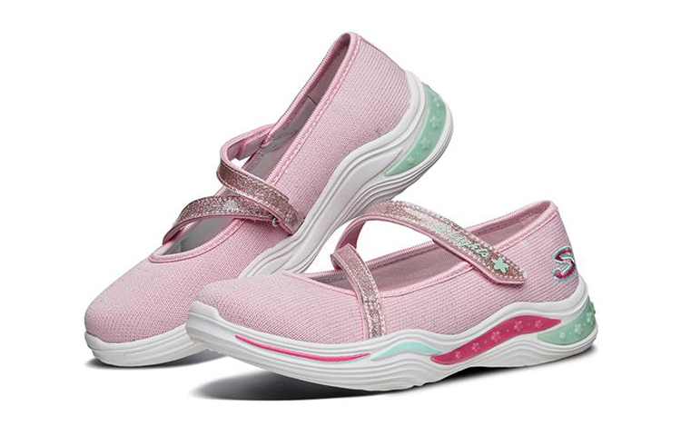 Lookbook (JR) 스케쳐스 파워페탈 핑크 메리제인 (Skechers Power Petal 핑크 메리제인) 20204L-PNK