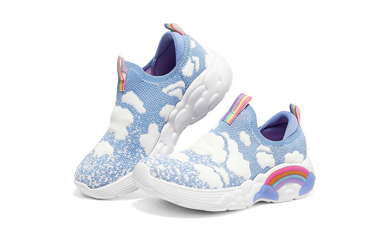 Lookbook (Youth) Skechers Rainbow Racer 'Blue Light-Up Slip-On' 302318L-BLU