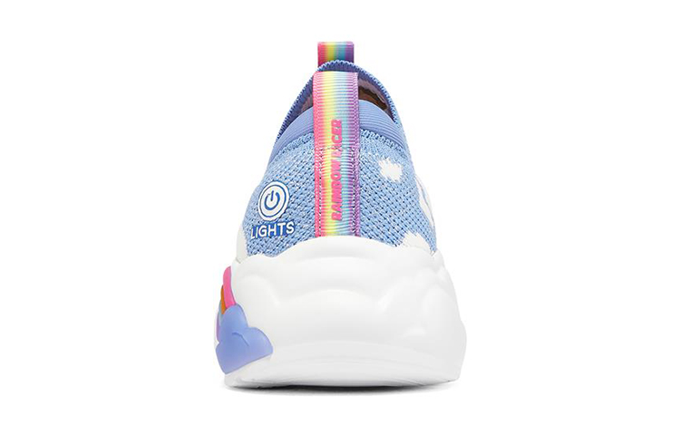 Shop (Youth) Skechers Rainbow Racer 'Blue Light-Up Slip-On' 302318L-BLU