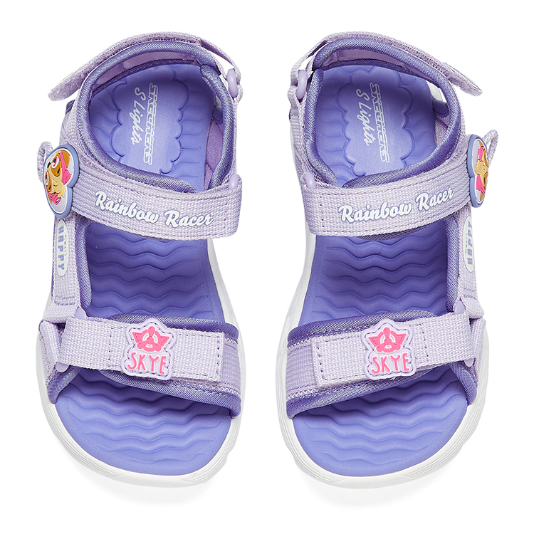 Shop (Youth) Skechers Rainbow Racer 'Lavender Magic Tape Light-Up' 317017L-LAV