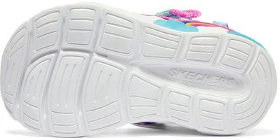 Shop 大童 Skechers 彩虹赛车 防滑防踢兒童涼鞋 藍粉