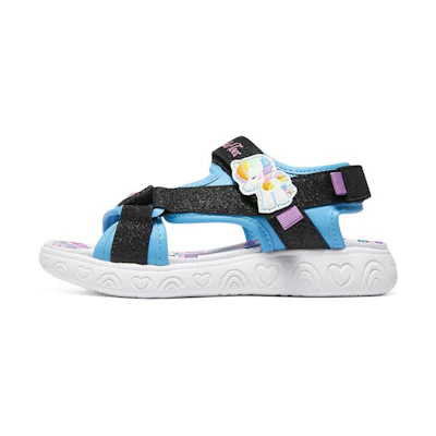 (Youth) Skechers Rainbow Shines Velcro Flash Sandal 'Blue Multicolor'
