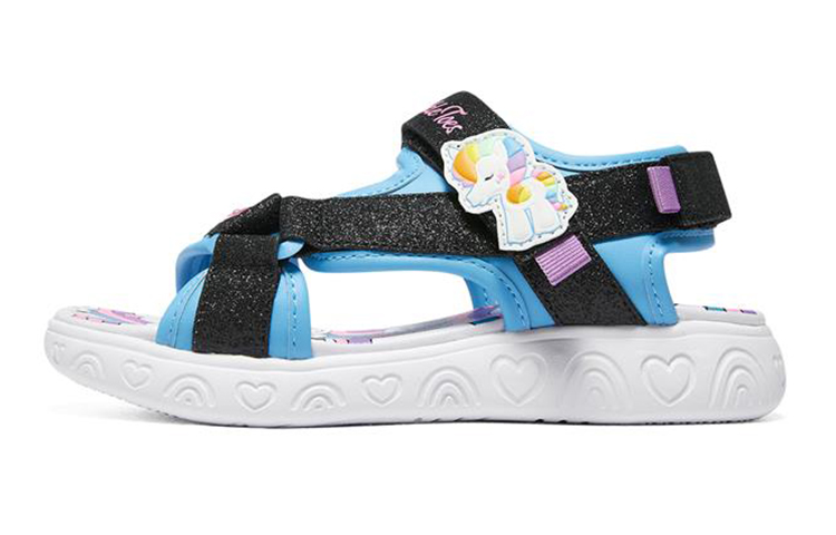 (Youth) Skechers Rainbow Shines Velcro Flash Sandal 'Blue Multicolor' 314885L-BLMT