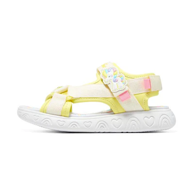 (Youth) Skechers Rainbow Shines Velcro Flash Sandal 'White Rainbow'