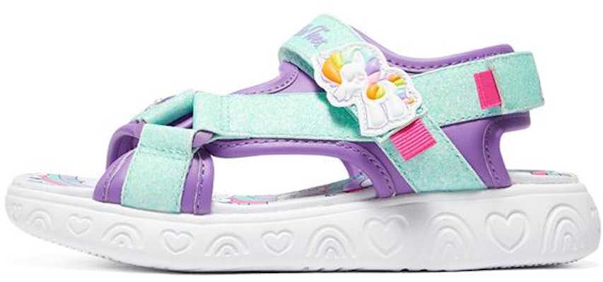 (Youth) Skechers Rainbow Shines Velcro Flash Sandals 'Purple Rainbow' 314885L-PRMT Buy (Youth) Skechers Rainbow Shines Velcro Flash Sandals 'Purple Rainbow' 314885L-PRMT
