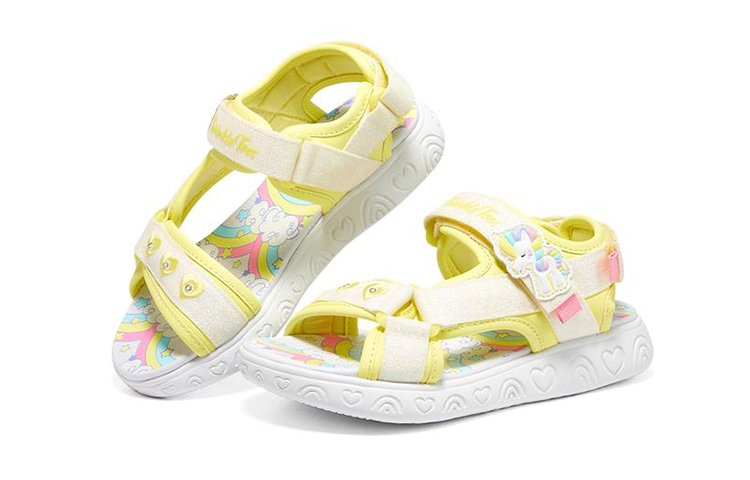 Lookbook (Youth) Skechers Rainbow Shines Velcro Flash Sandal 'White Rainbow' 314885L-WMLT