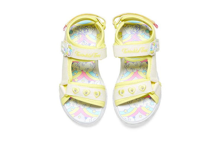 Shop (Youth) Skechers Rainbow Shines Velcro Flash Sandal 'White Rainbow' 314885L-WMLT