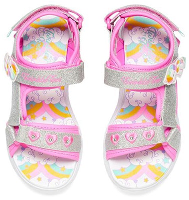 (Youth) Skechers Rainbow Shines Velcro Sandal 'Pastel Pink Light-Up' 314885L-PKMT Shop (Youth) Skechers Rainbow Shines Velcro Sandal 'Pastel Pink Light-Up' 314885L-PKMT