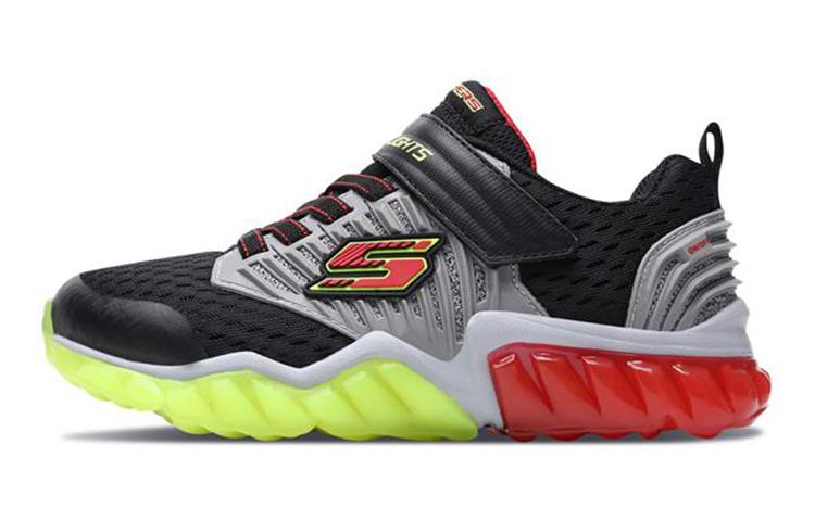 (Youth) Skechers Rapid Flash 'Black Green Red' 90720L-BGRD