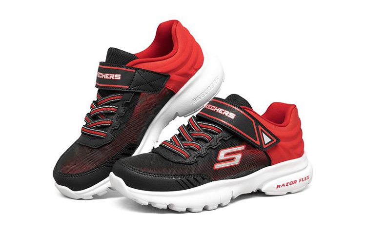 Lookbook (Youth) Skechers Razor Flex 'Black Red' 403783L-BKRD