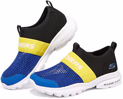 Lookbook 大童 Skechers Razor Flex 運動休閒輕鬆穿 藍黑色