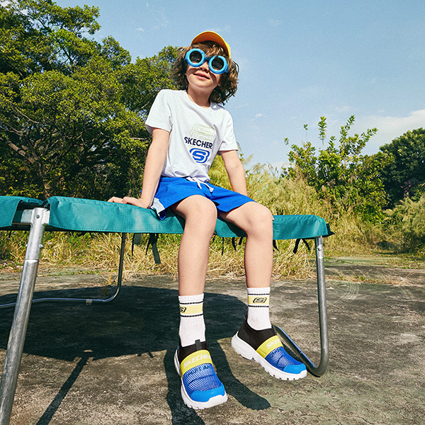 Cheap 大童 Skechers Razor Flex 運動休閒輕鬆穿 藍黑色