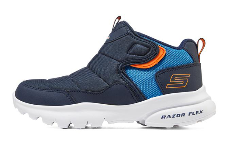 (Youth) Skechers Razor Flex 'Blue Fleece' 403784L-NVBL