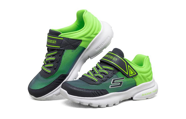 Lookbook (Youth) Skechers Razor Flex 'Blue Green' 403783L-NVLM