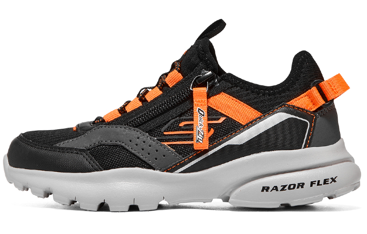 (Youth) Skechers Slip-ins Razor Flex Air Sneaker 'Black Orange' 403841L-BKOR