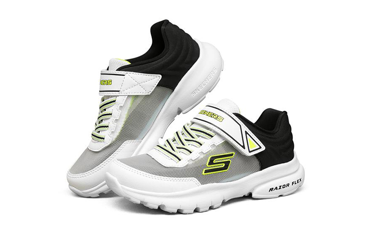 (Youth) Skechers Razor Flex 'White Black' 圖 3