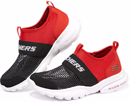 Lookbook 大童 Skechers Razor Flex 一腳蹬 低幫 運動休閒鞋 紅黑