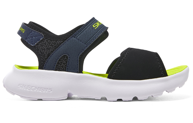 Lookbook 大童 Skechers Razor Splash 防踢防滑兒童涼鞋 綠黑