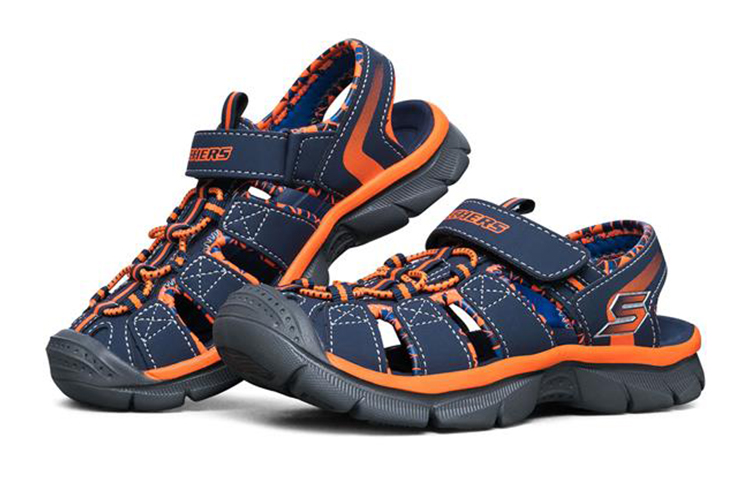 Lookbook (Youth) Skechers Relix 'Blue Orange' 92189L-NVOR