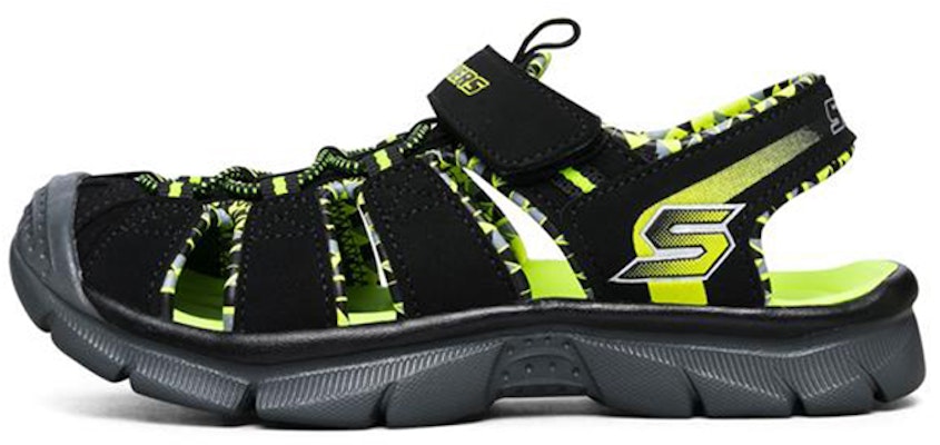 (Youth) Skechers Relix Sandal 'Black Green' 92189L-BKLM Buy (Youth) Skechers Relix Sandal 'Black Green' 92189L-BKLM
