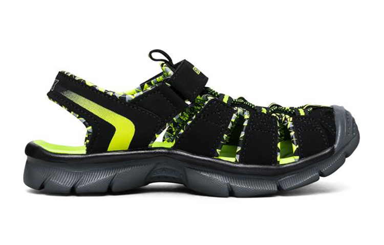 Order (Youth) Skechers Relix Sandal 'Black Green' 92189L-BKLM
