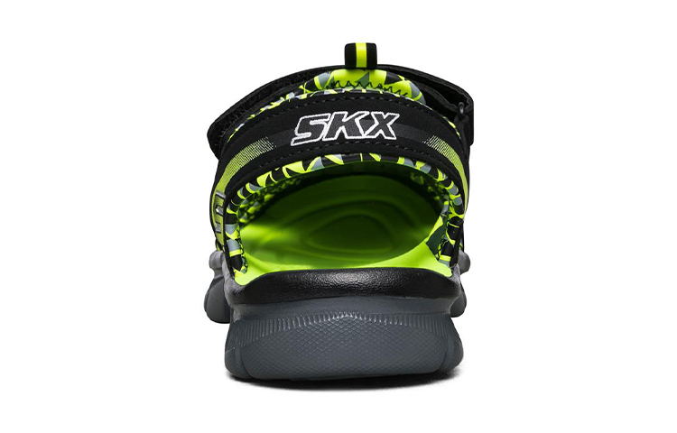 Shop (Youth) Skechers Relix Sandal 'Black Green' 92189L-BKLM