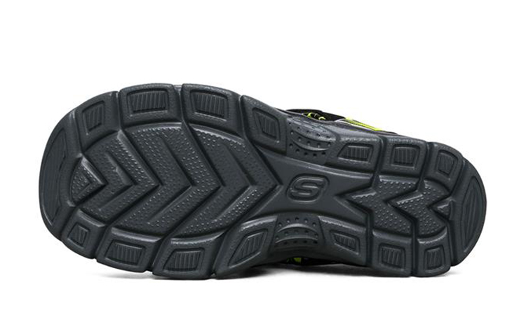 Purchase (Youth) Skechers Relix Sandal 'Black Green' 92189L-BKLM