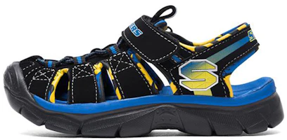 (Youth) Skechers Relix Sandal 'Blue Yellow Velcro' 92187L-BKRY (Youth) Skechers Relix Sandal 'Blue Yellow Velcro' 92187L-BKRY