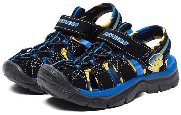 (Youth) Skechers Relix Sandal 'Blue Yellow Velcro' 92187L-BKRY Lookbook (Youth) Skechers Relix Sandal 'Blue Yellow Velcro' 92187L-BKRY