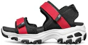 Buy (Youth) Skechers Retro Sandal Velcro 'Black Red' 660072L-BKRD