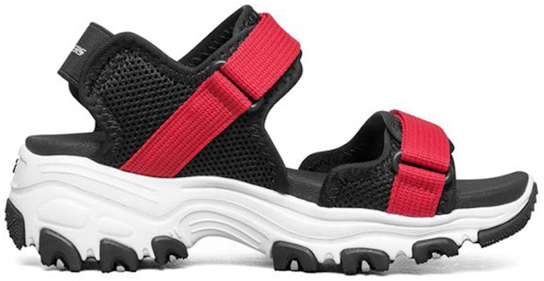 (JR) Skechers 复古魔术贴凉鞋 '黑红' 660072L-BKRD Order (JR) Skechers 复古魔术贴凉鞋 '黑红' 660072L-BKRD