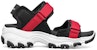 (JR) Skechers Retro Sandal Velcro 'Hitam Merah' 660072L-BKRD