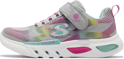 (Youth) Skechers S Lights-Glow-Brites 'Light Grey Multicolor' 302306-LGYMT (Youth) Skechers S Lights-Glow-Brites 'Light Grey Multicolor' 302306-LGYMT