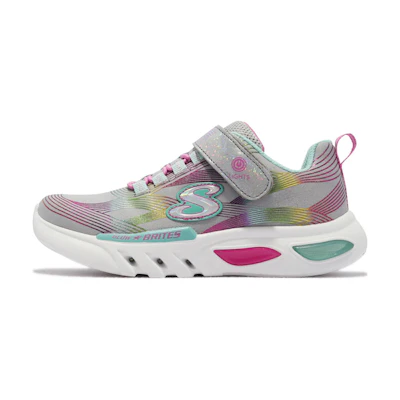 (Youth) Skechers S Lights-Glow-Brites 'Light Grey Multicolor'