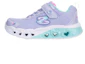 Details for 兒童 Skechers Flutter Heart Lights 輕便舒適 防滑耐磨 兒童休閒鞋 紫色